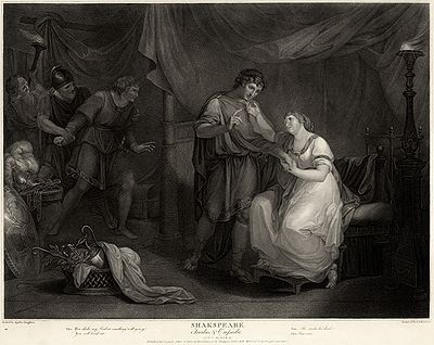Troilus and Cressida, Act V, Scene II. 1795 engraving by Luigi Schiavonetti after a painting of 1789 by Angelica Kauffman